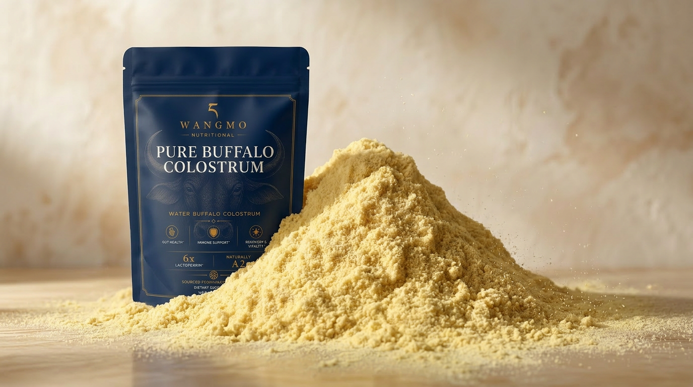 Aesthetic mound of pure colostrum powder